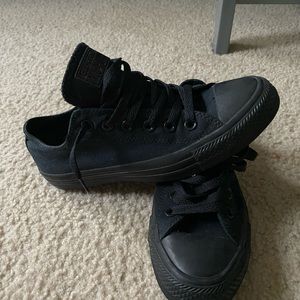 All Black Converse low top